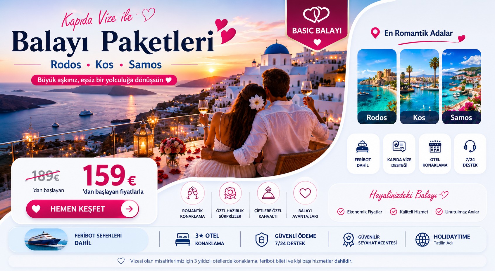 Yunan adalarında balayı paketleri