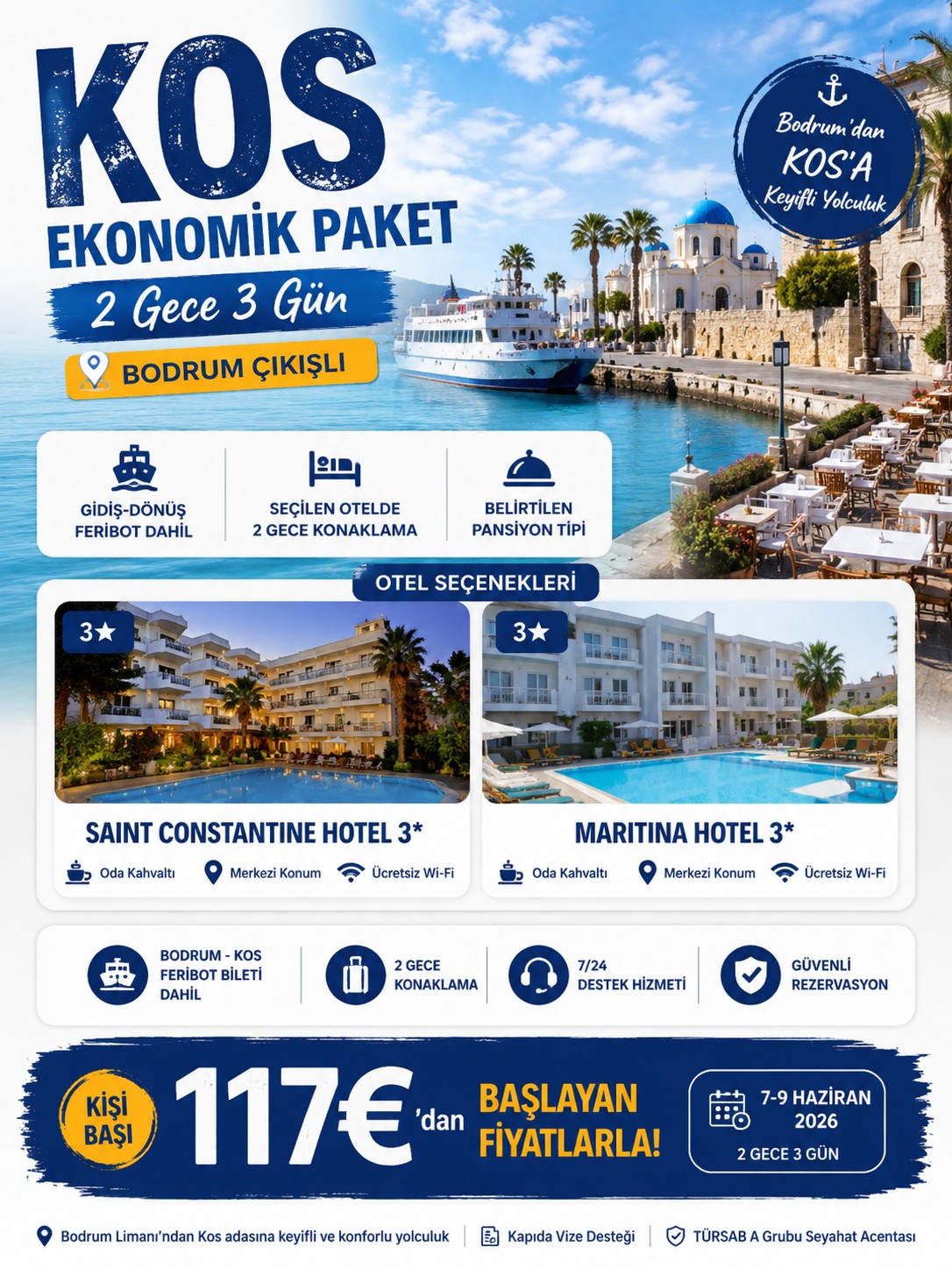 Kos Tatil Paketleri 2 Gece 3 Gün