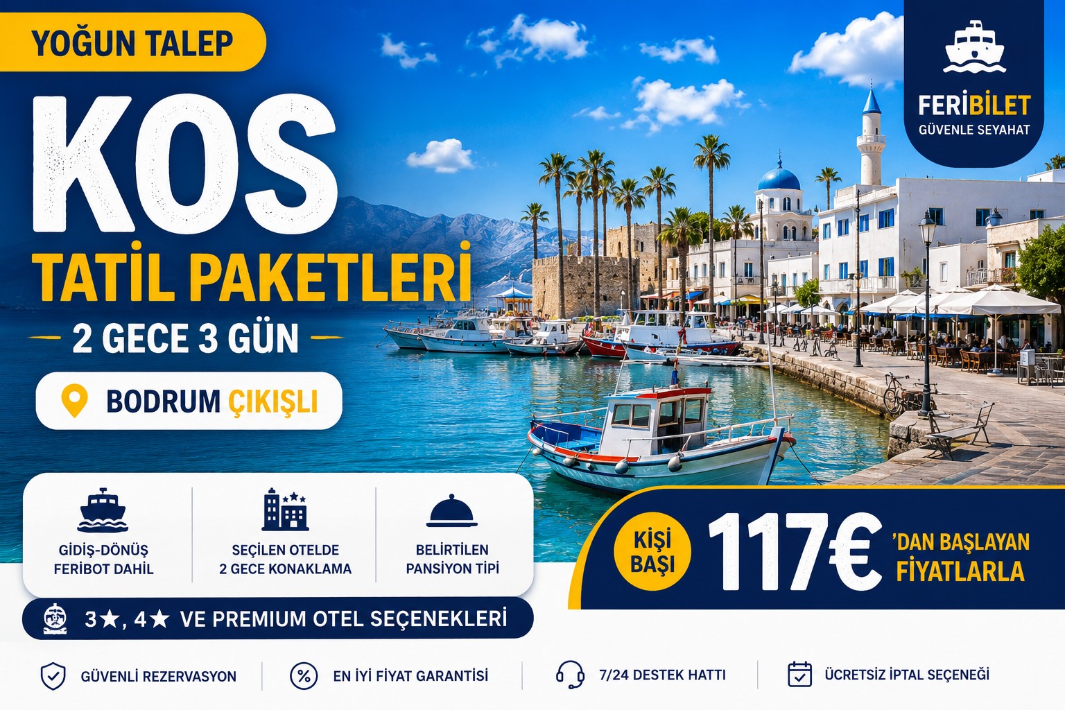 Kos Tatil Paketleri 2 Gece 3 Gün