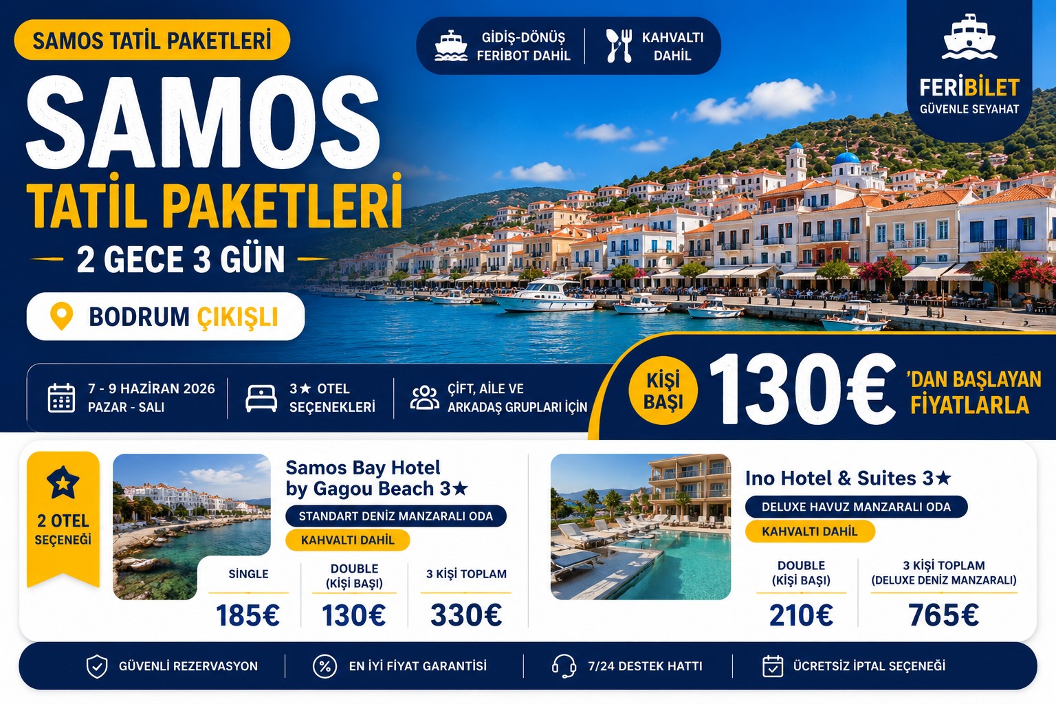 Samos Tatil Paketleri 2 Gece 3 Gün